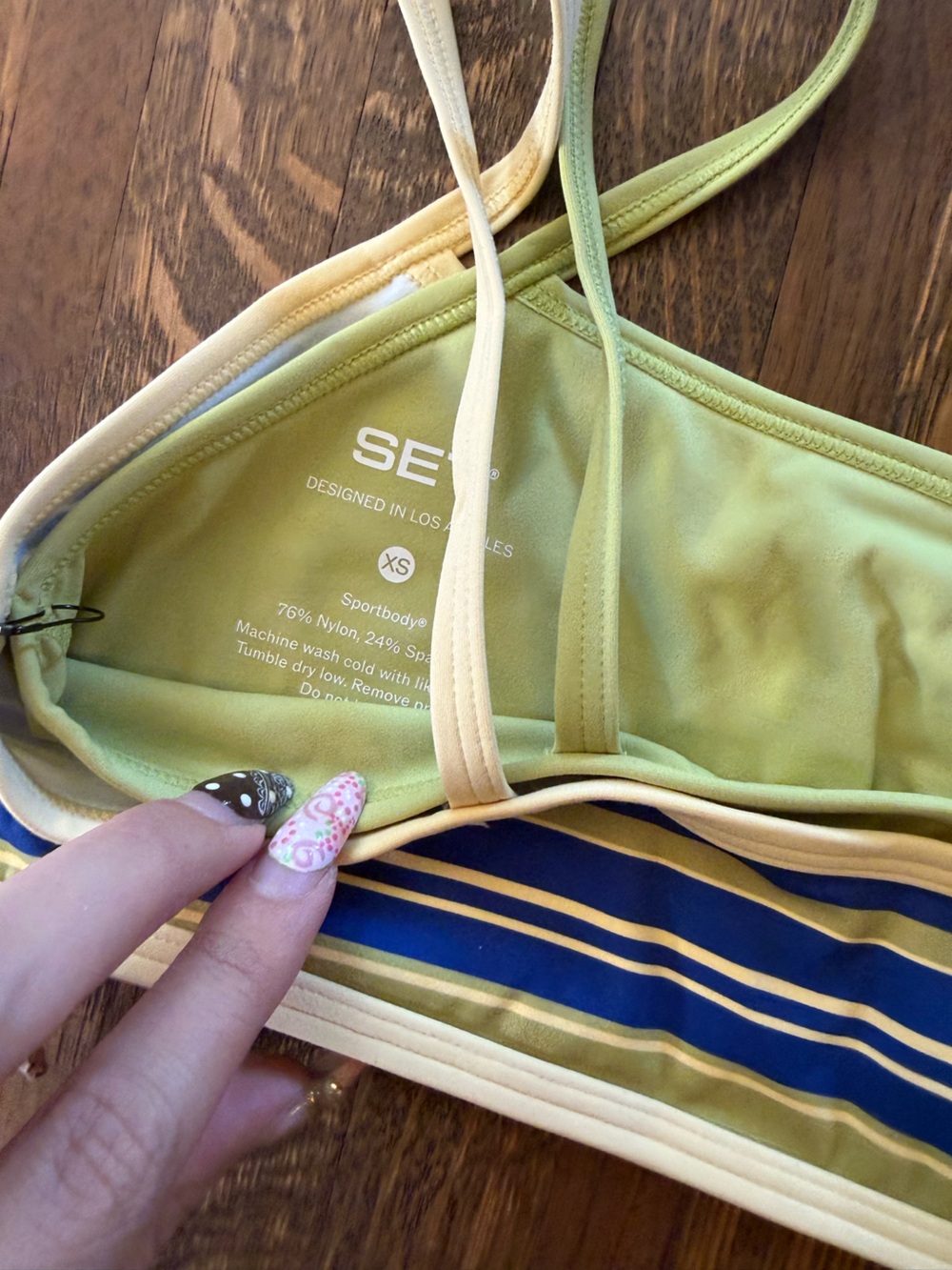 SET Active Stripe Bra in Toucan - Picture 3 of 4